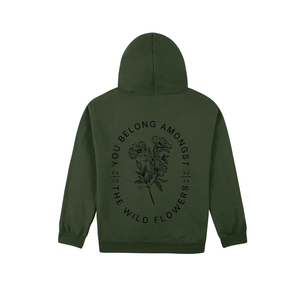 Forest Green back flat lay