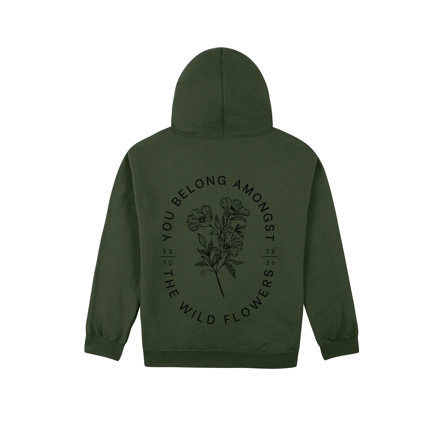 Forest Green back flat lay