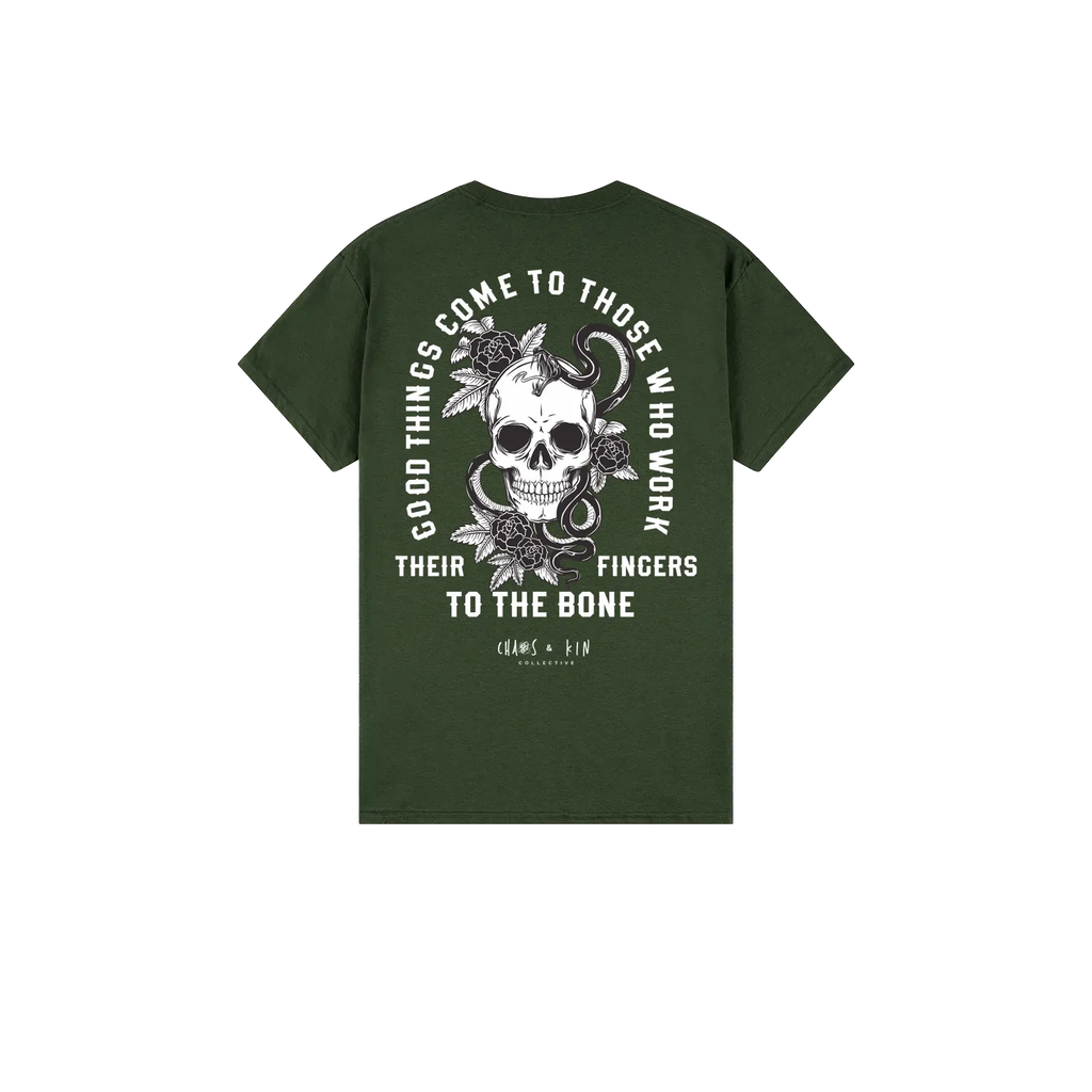 Forest Green back flat lay