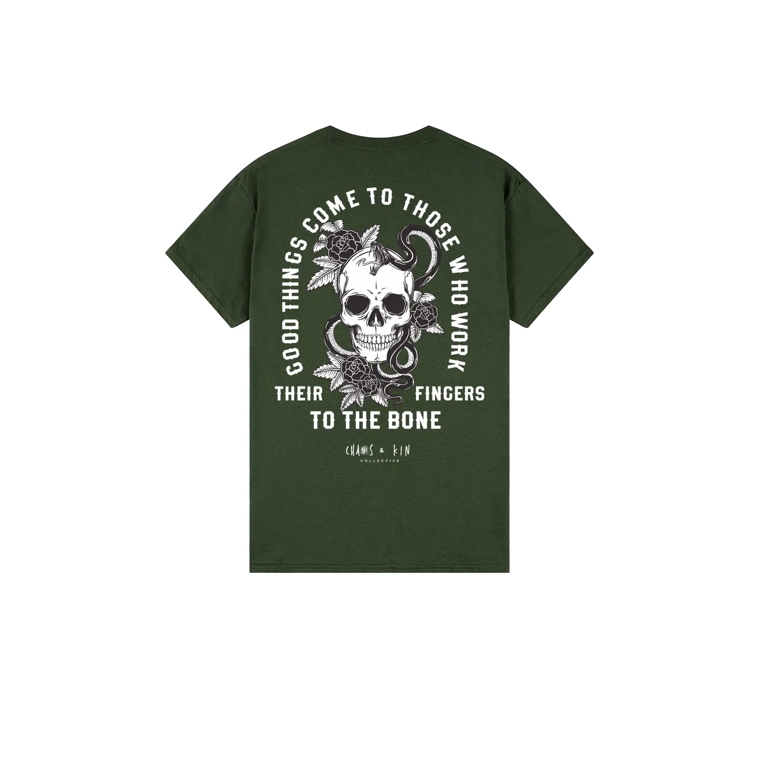 Forest Green back flat lay