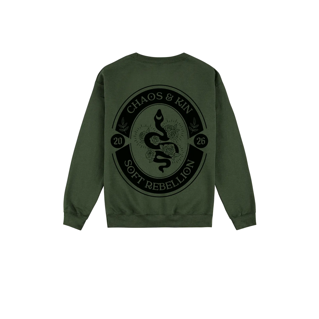 Forest Green back flat lay