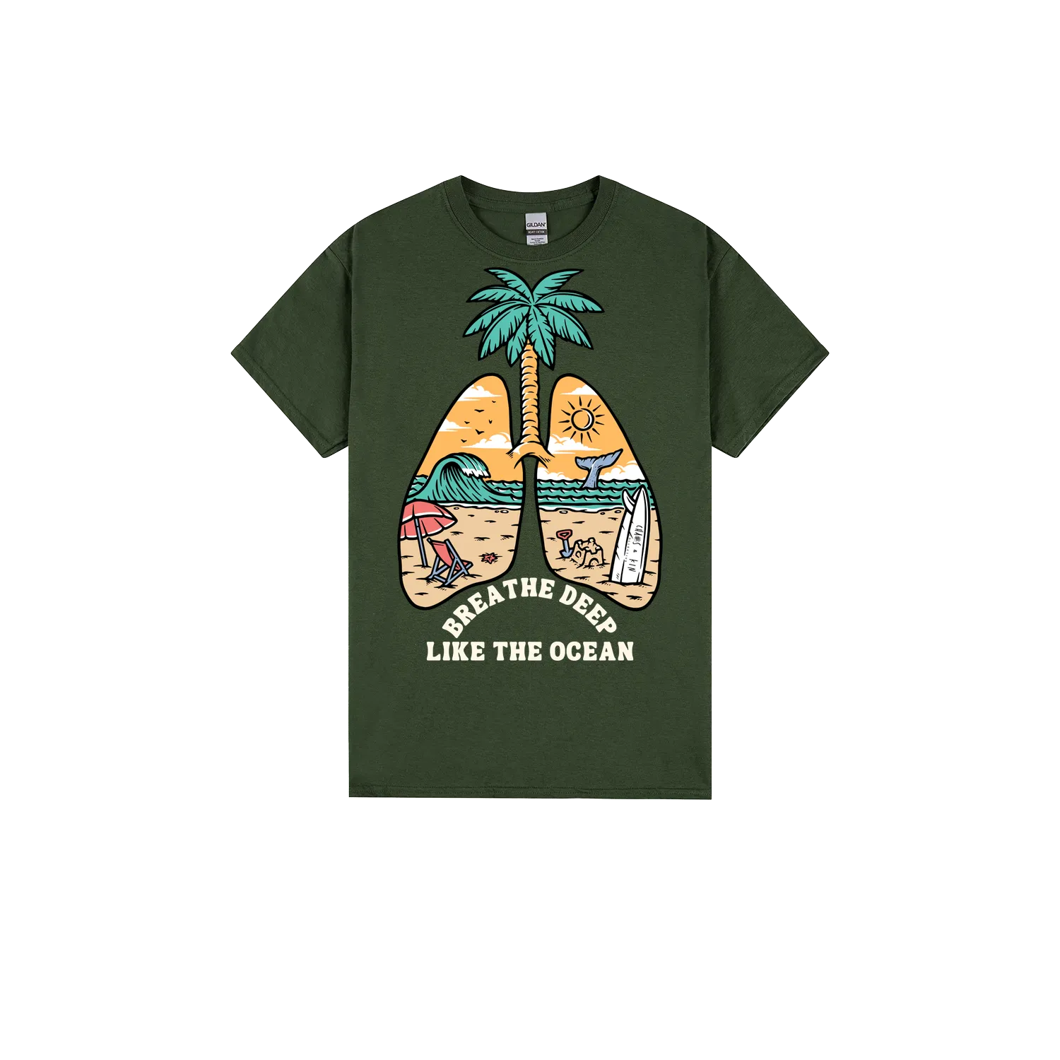 Forest Green front flat lay