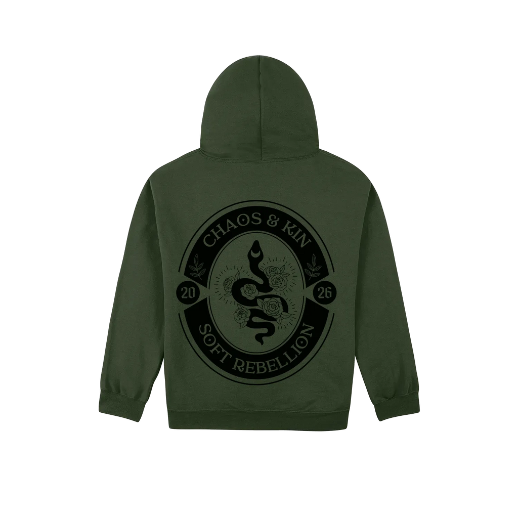 Forest Green back flat lay