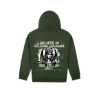 Forest Green back flat lay