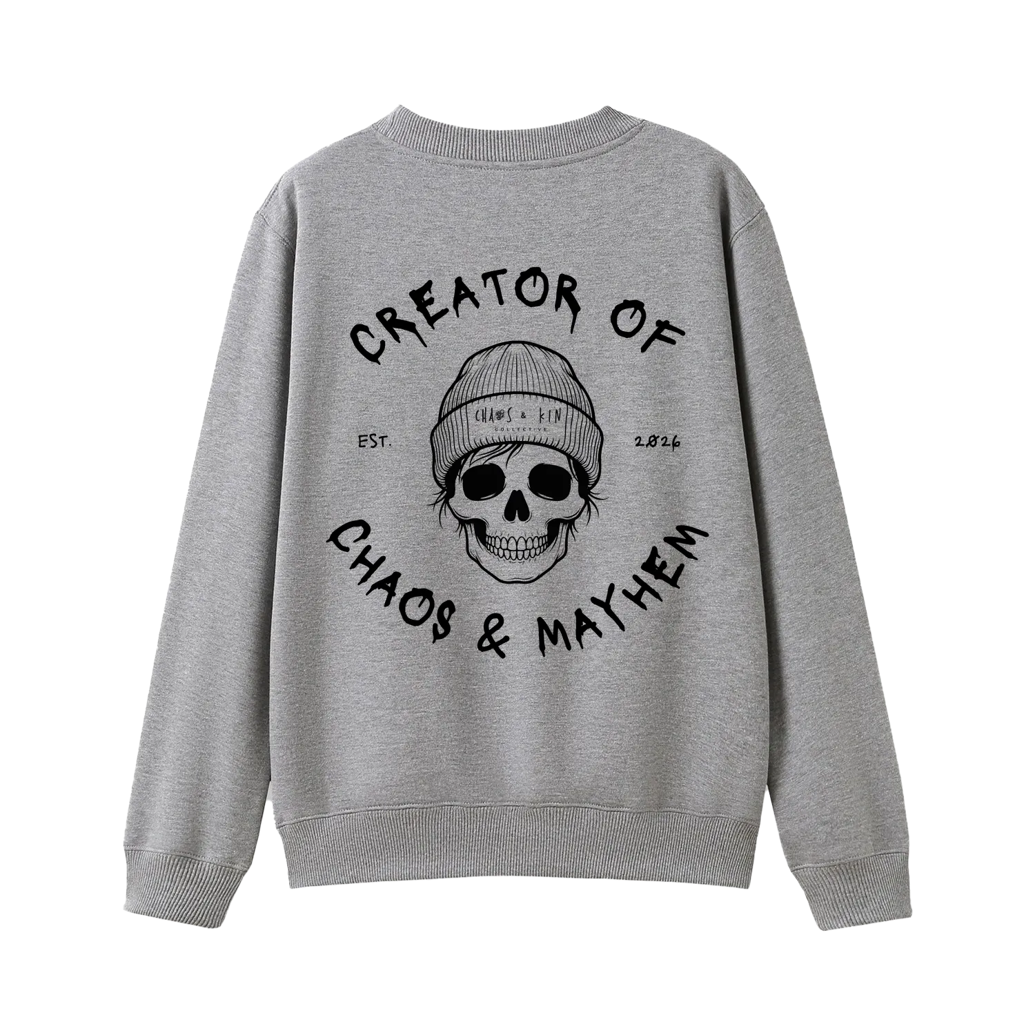 Grey Marle back flat lay