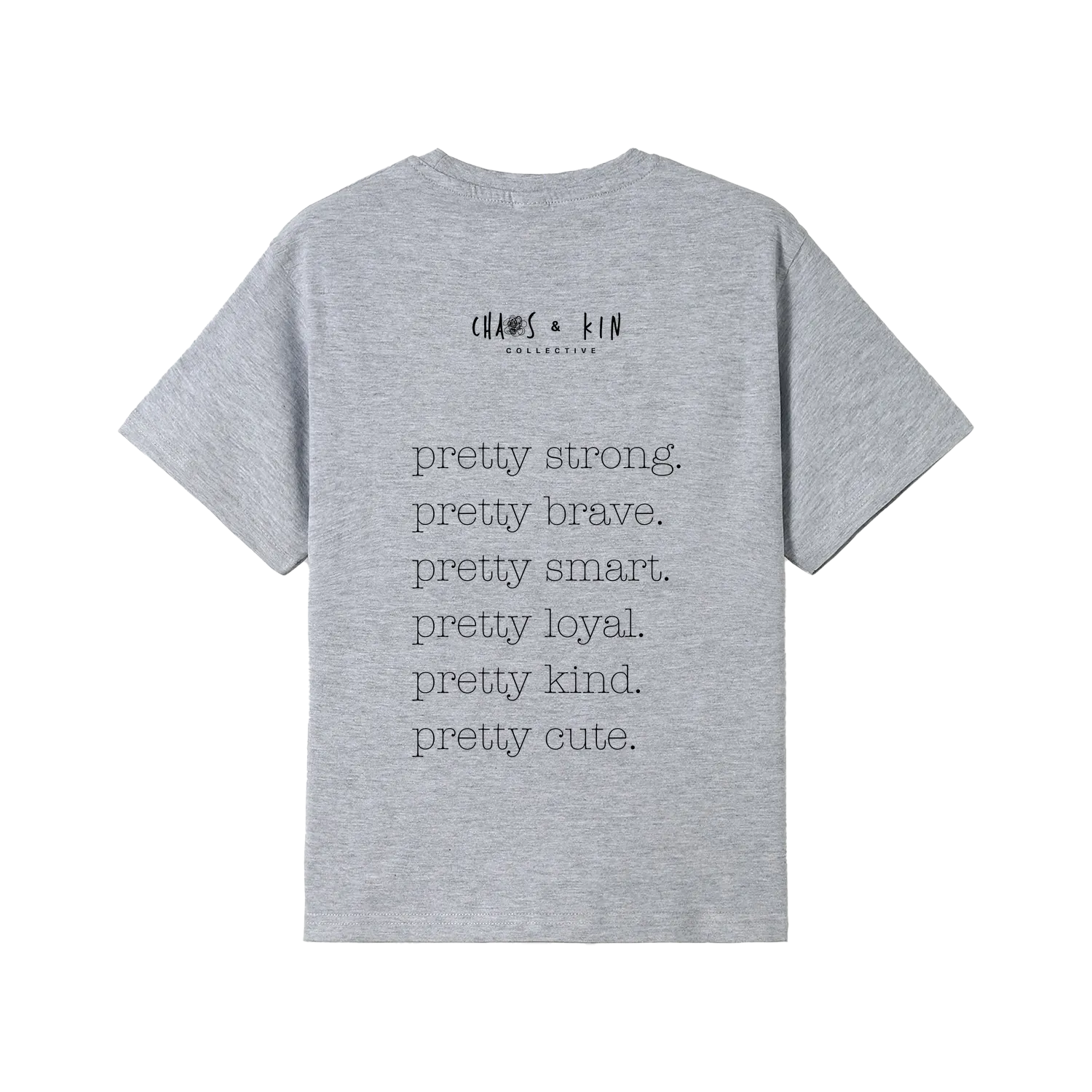 Grey Marle back flat lay