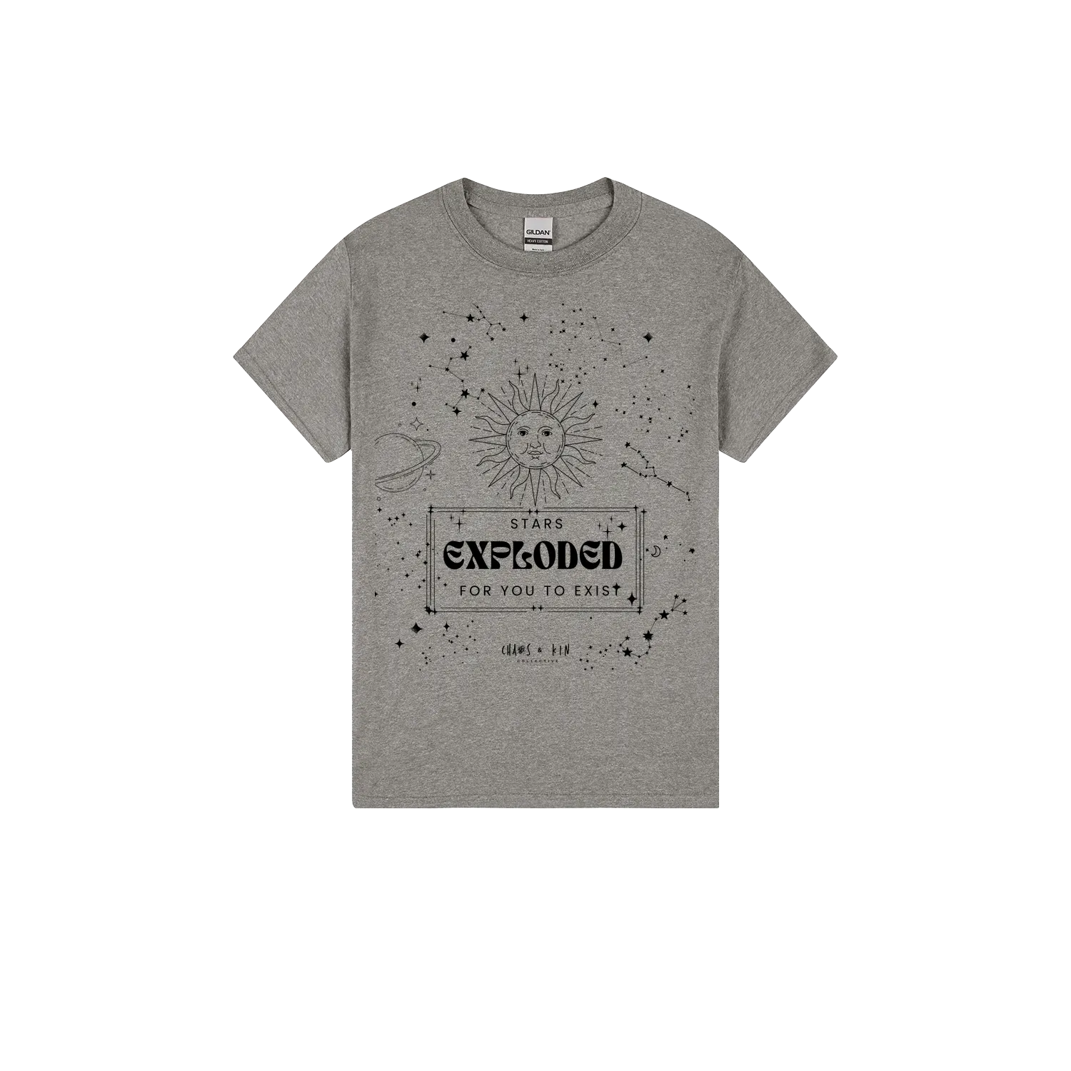 Heather Graphite front flat lay