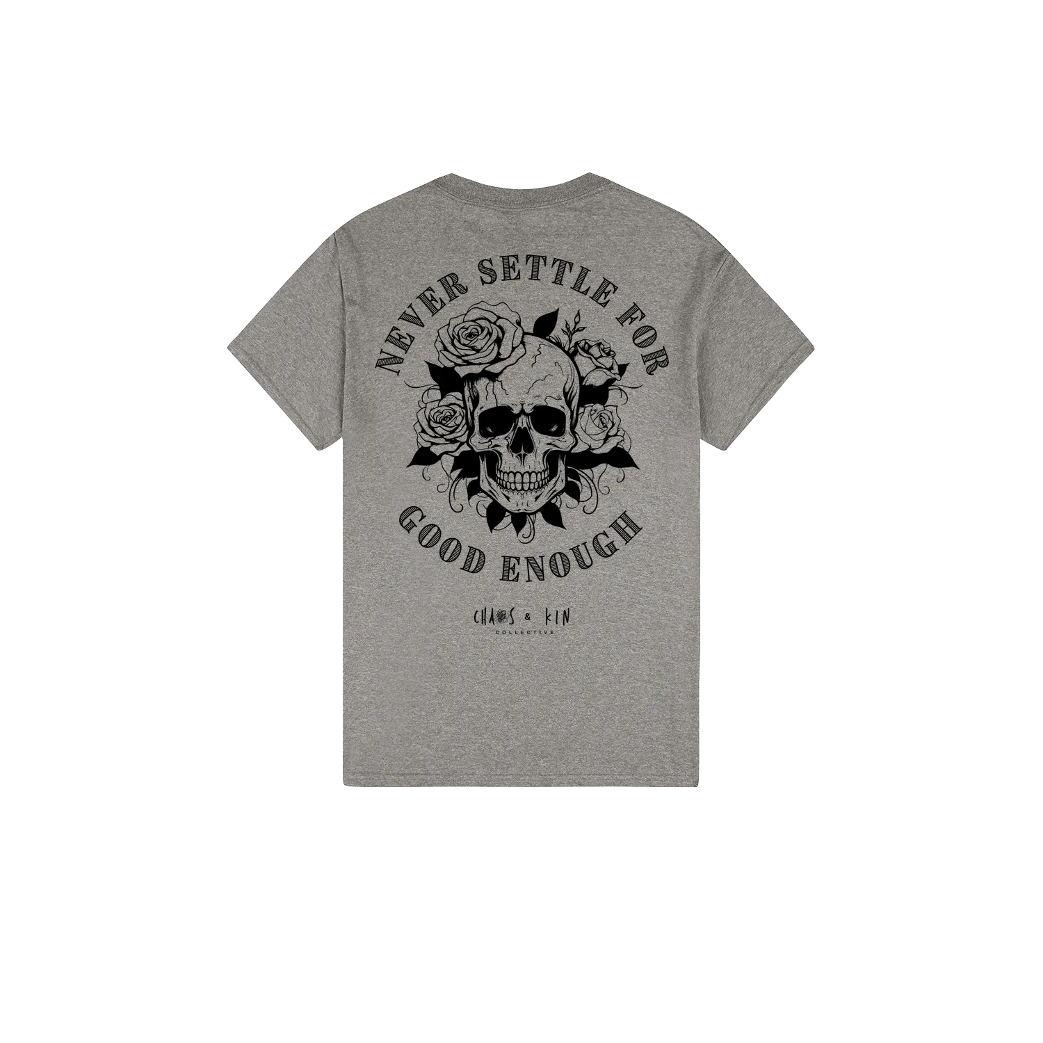 Heather Graphite back flat lay