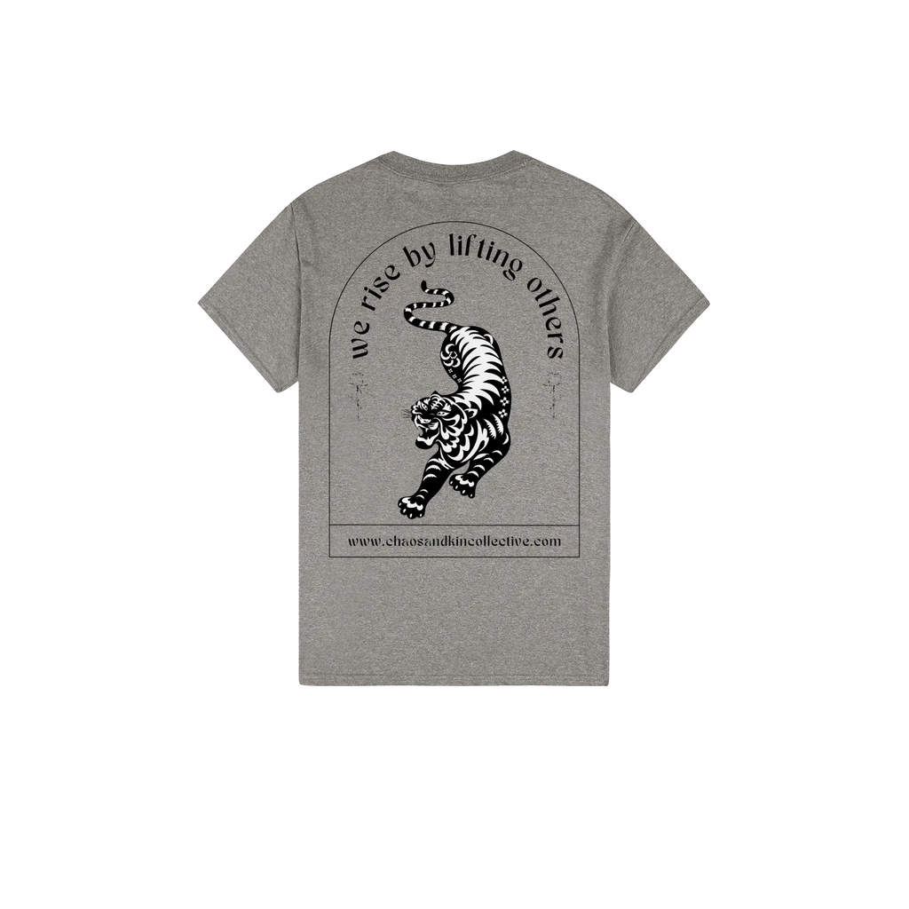 Heather Graphite back flat lay