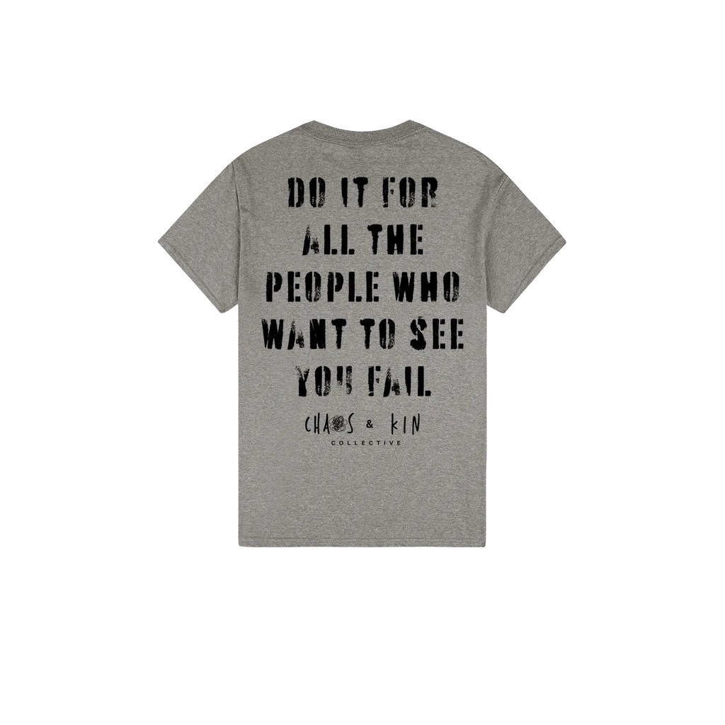 Heather Graphite back flat lay
