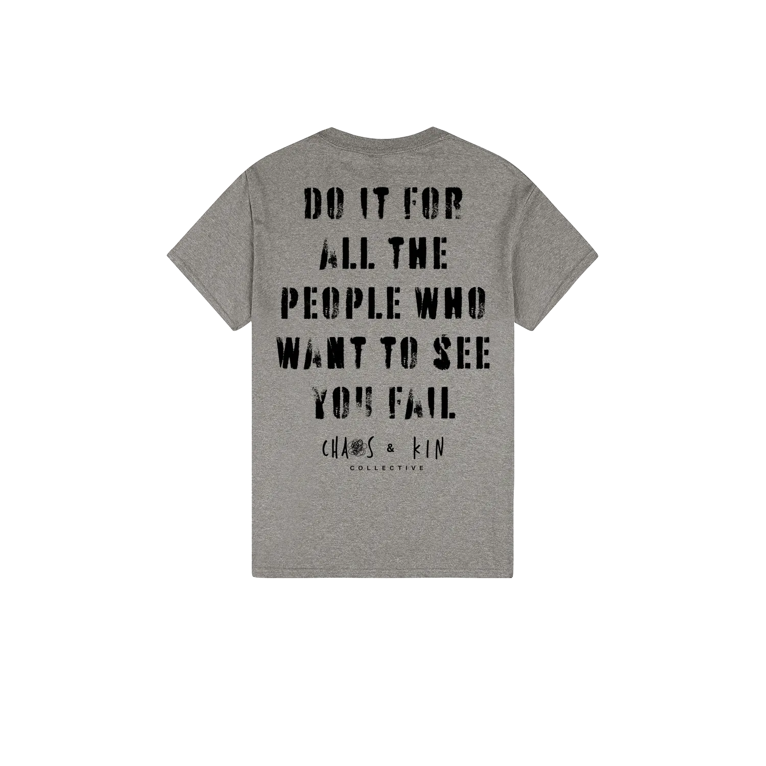 Heather Graphite back flat lay