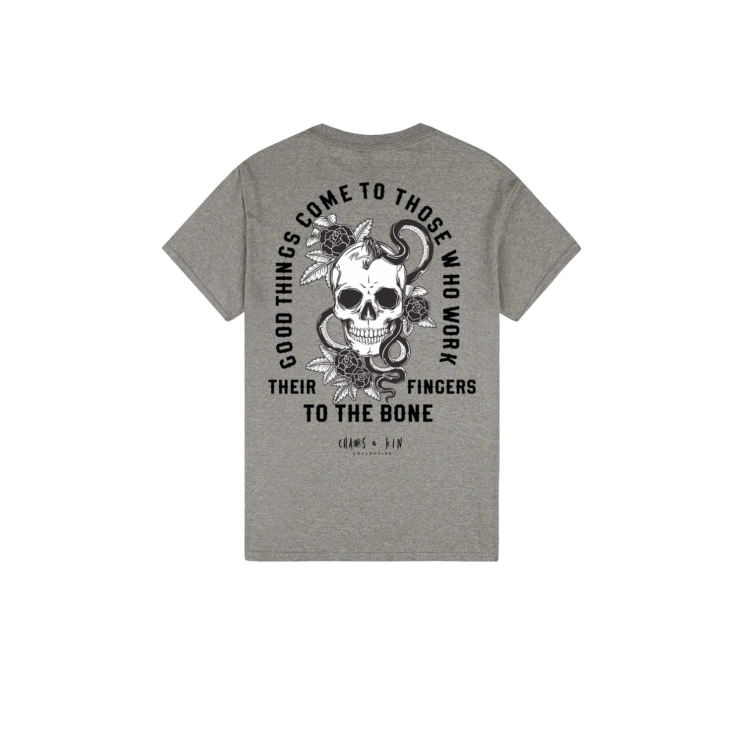Heather Graphite back flat lay