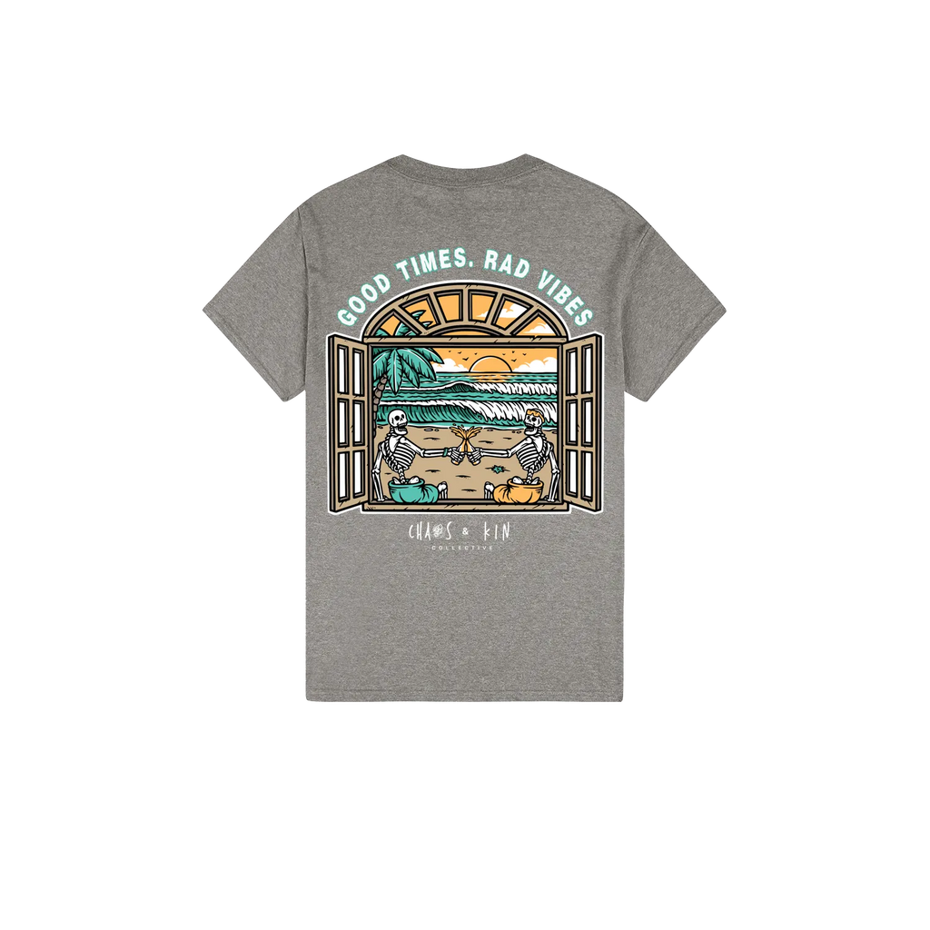 Heather Graphite back flat lay