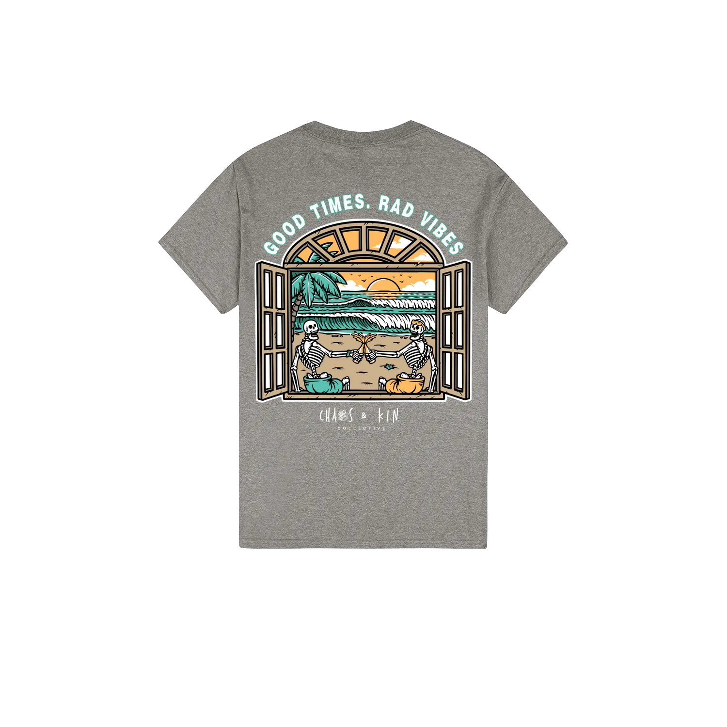 Heather Graphite back flat lay