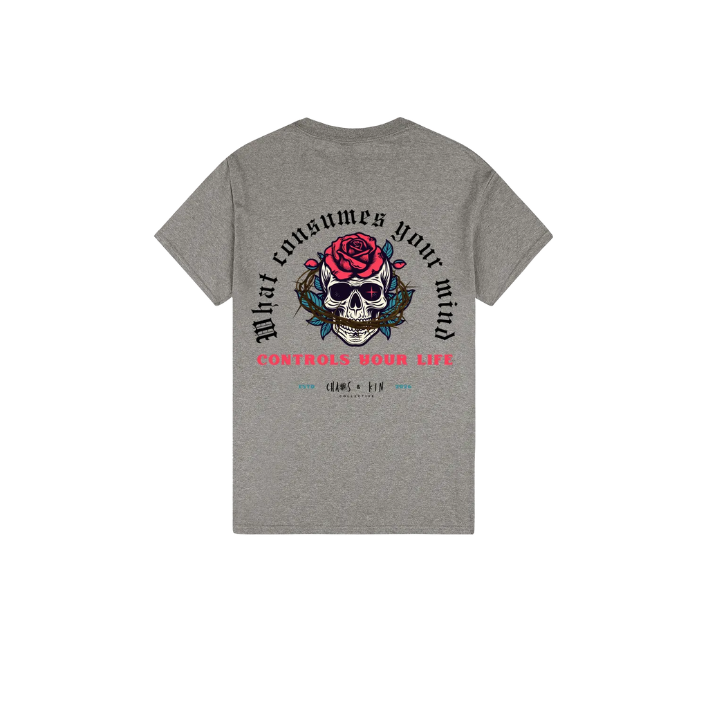 Heather Graphite back flat lay