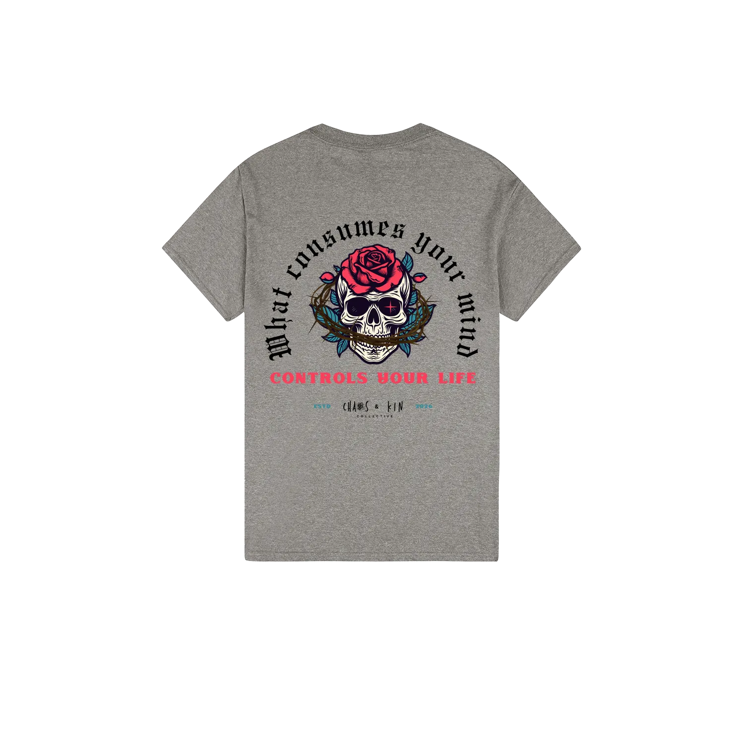 Heather Graphite back flat lay
