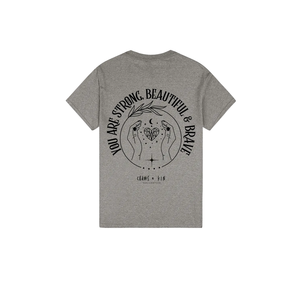 Heather Graphite back flat lay