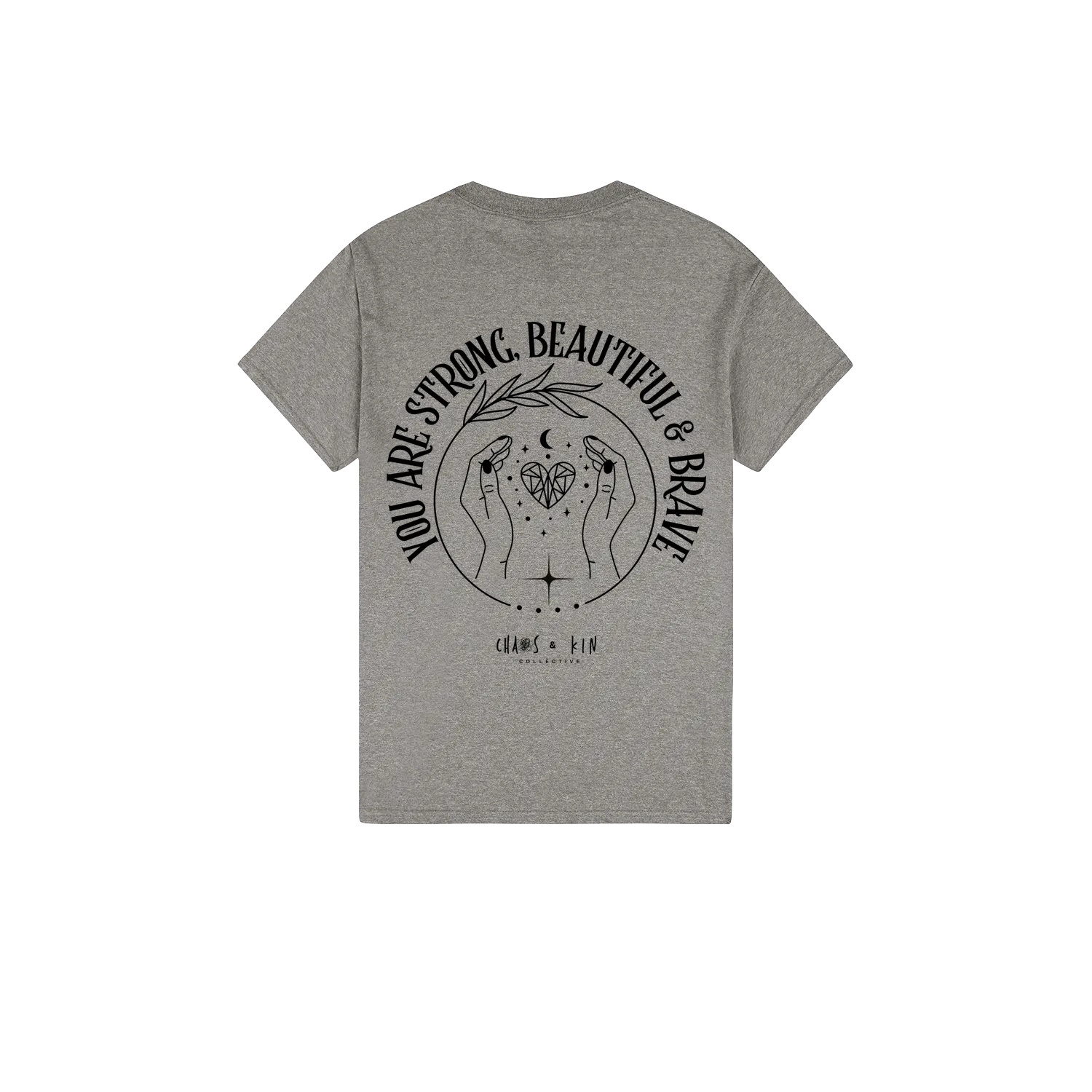 Heather Graphite back flat lay