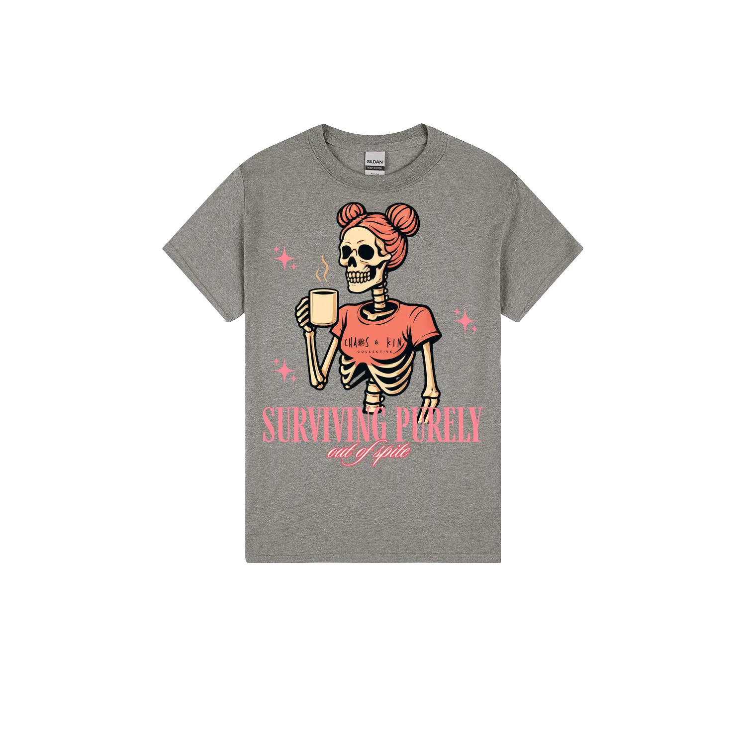 Heather Graphite front flat lay