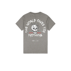 Heather Graphite back flat lay