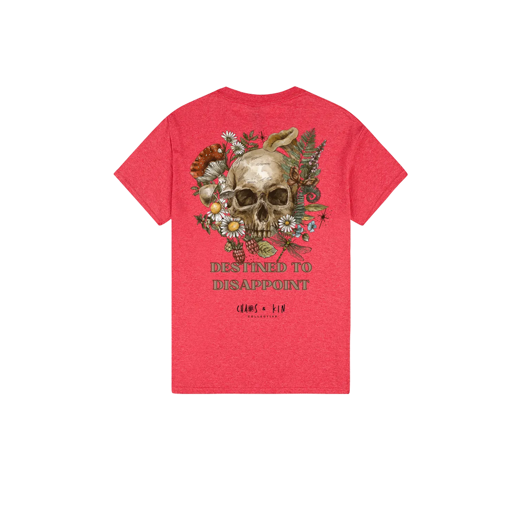 Heather Red back flat lay