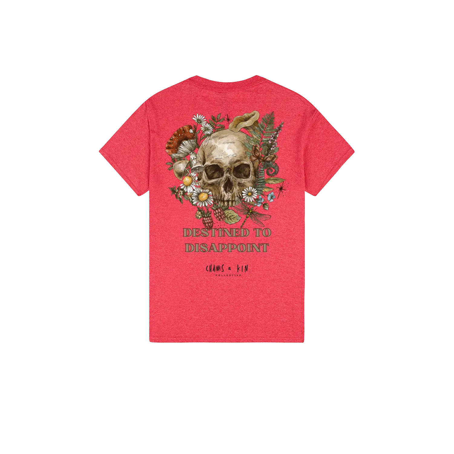 Heather Red back flat lay