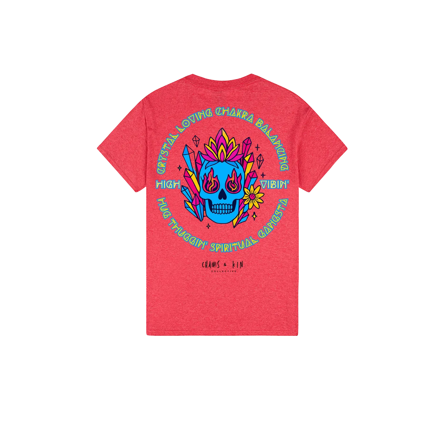 Heather Red back flat lay