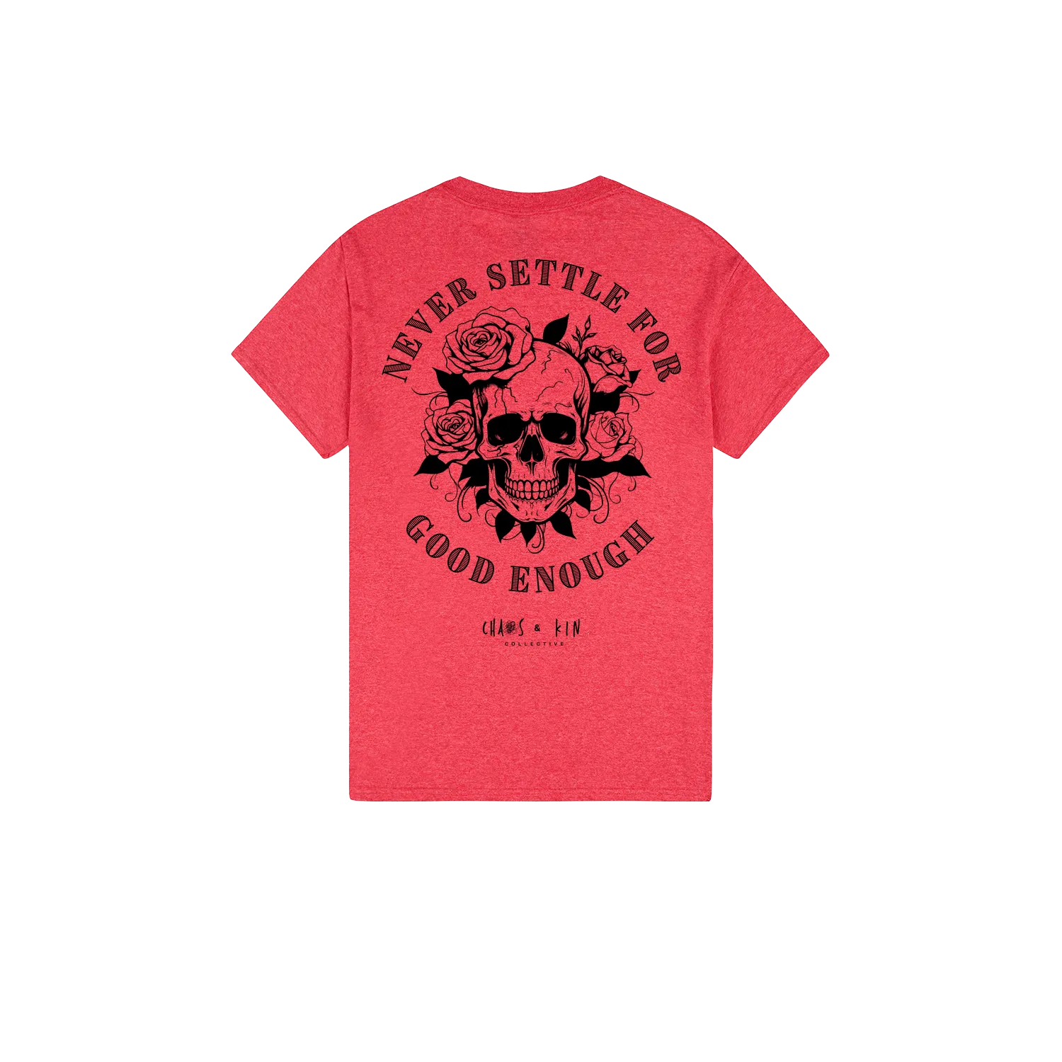 Heather Red back flat lay