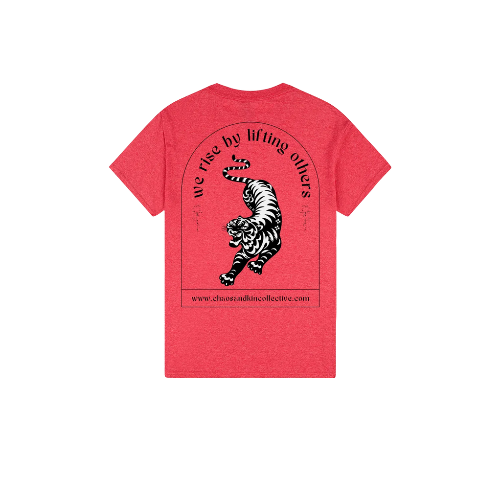 Heather Red back flat lay