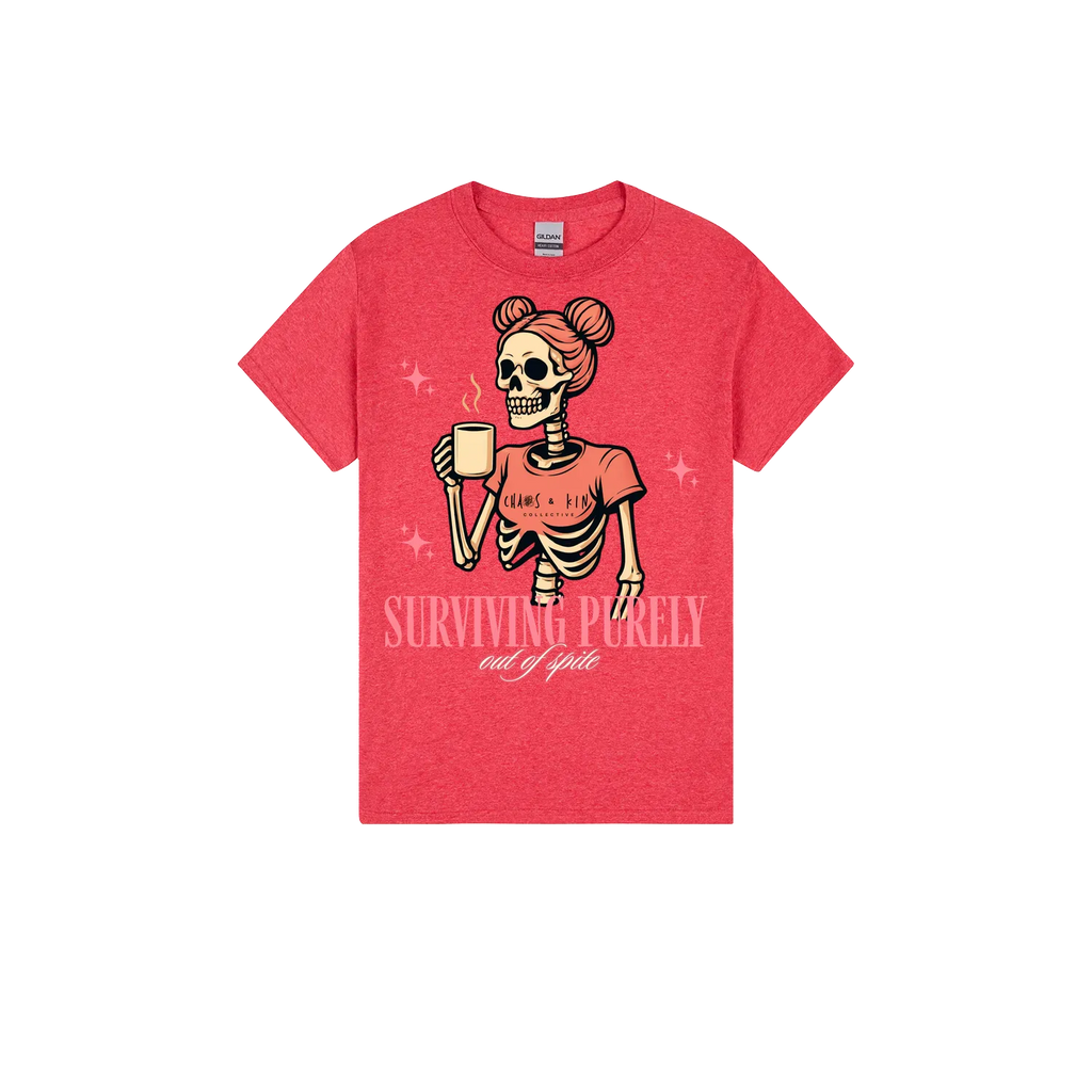 Heather Red front flat lay
