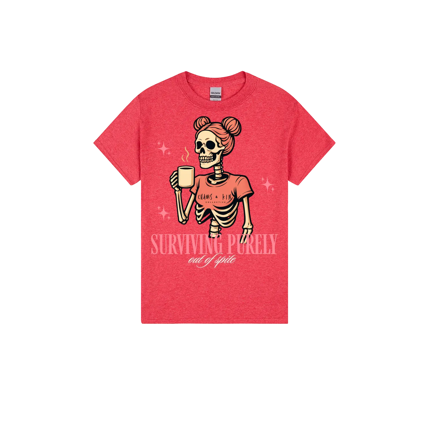 Heather Red front flat lay