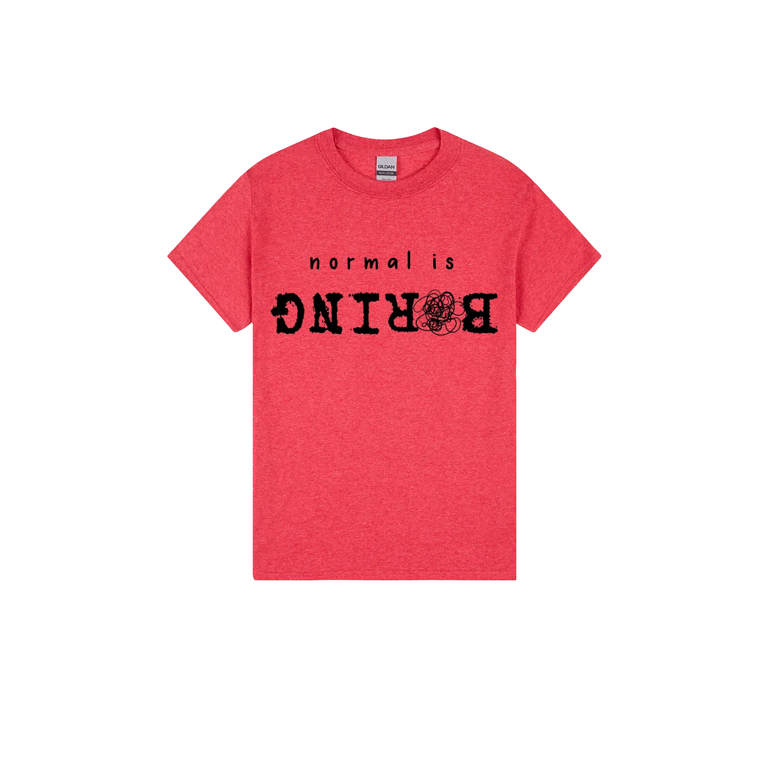 Heather Red front flat lay