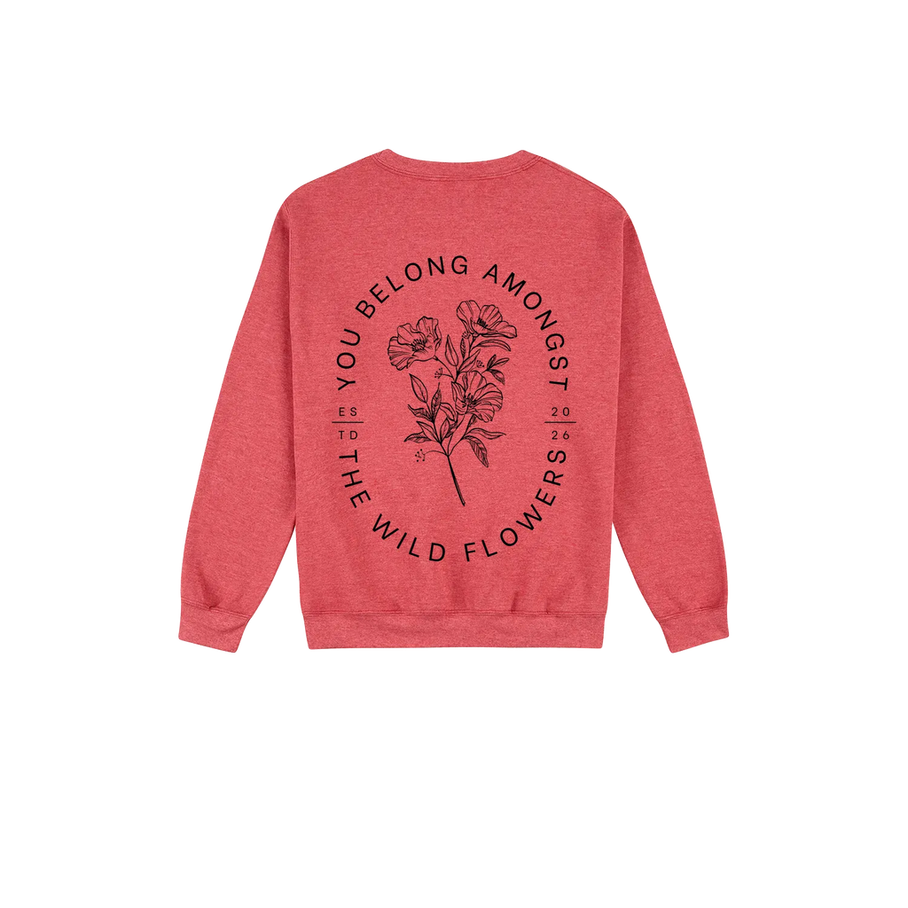 Heather Sport Scarlet Red back flat lay