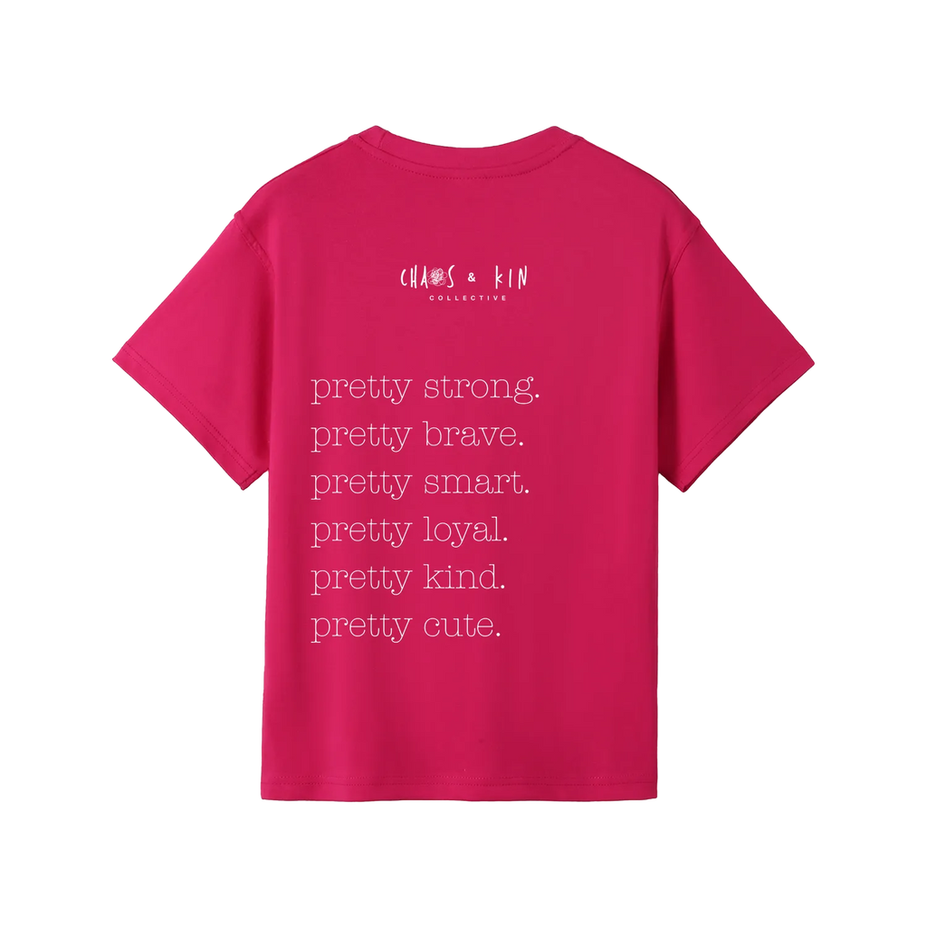 Hot Pink back flat lay