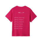 Hot Pink back flat lay