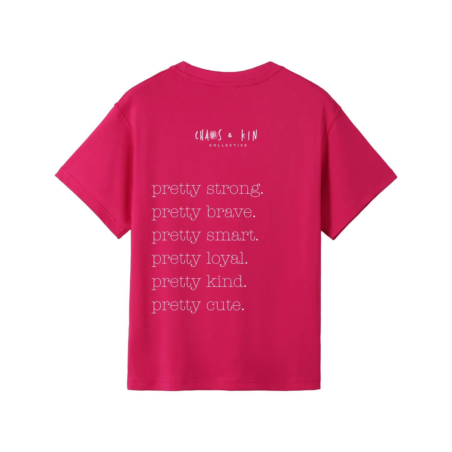 Hot Pink back flat lay