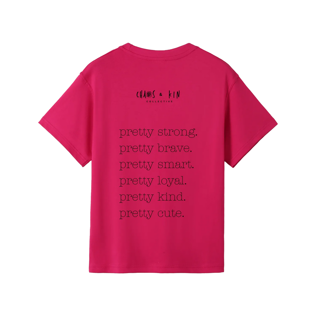 Hot Pink back flat lay