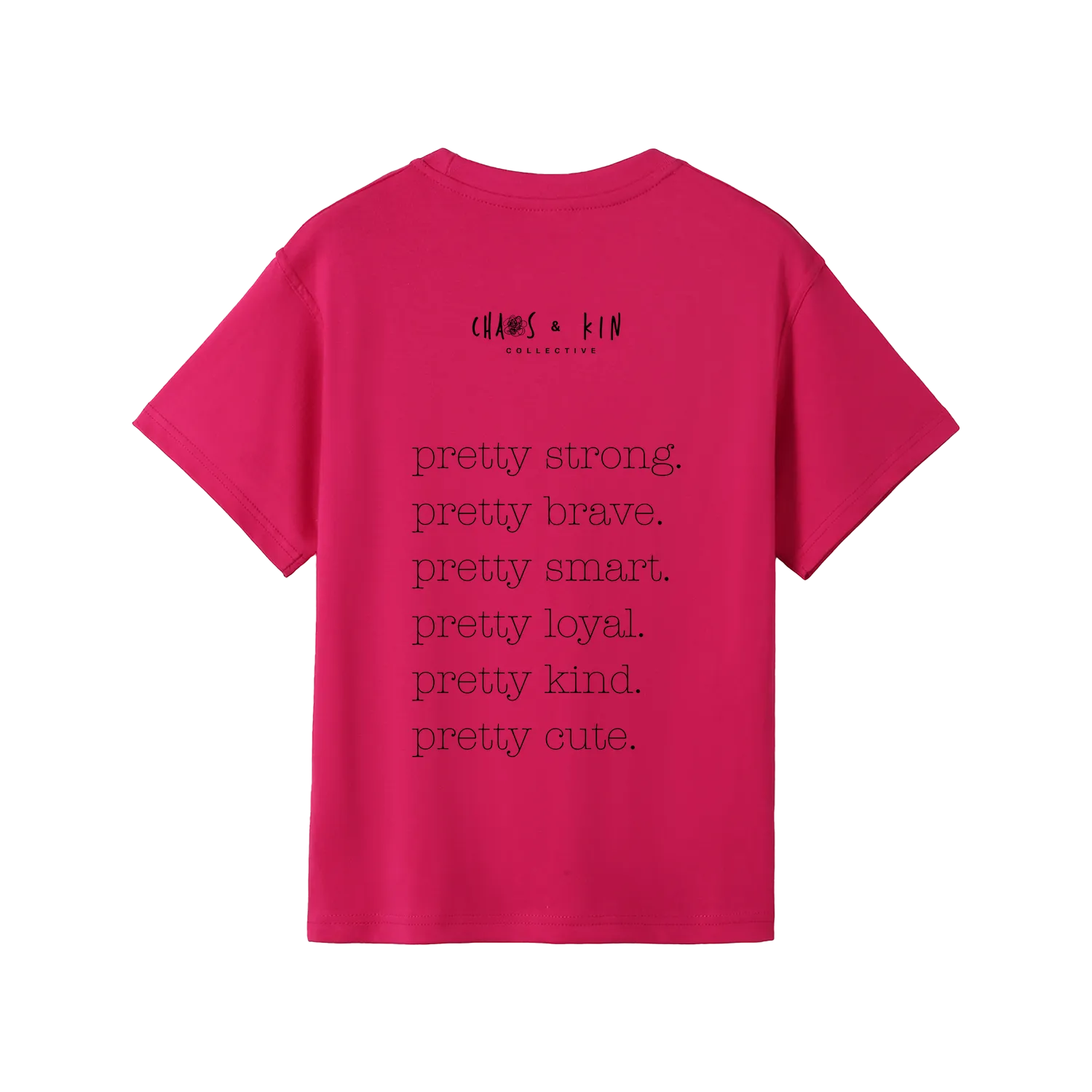 Hot Pink back flat lay