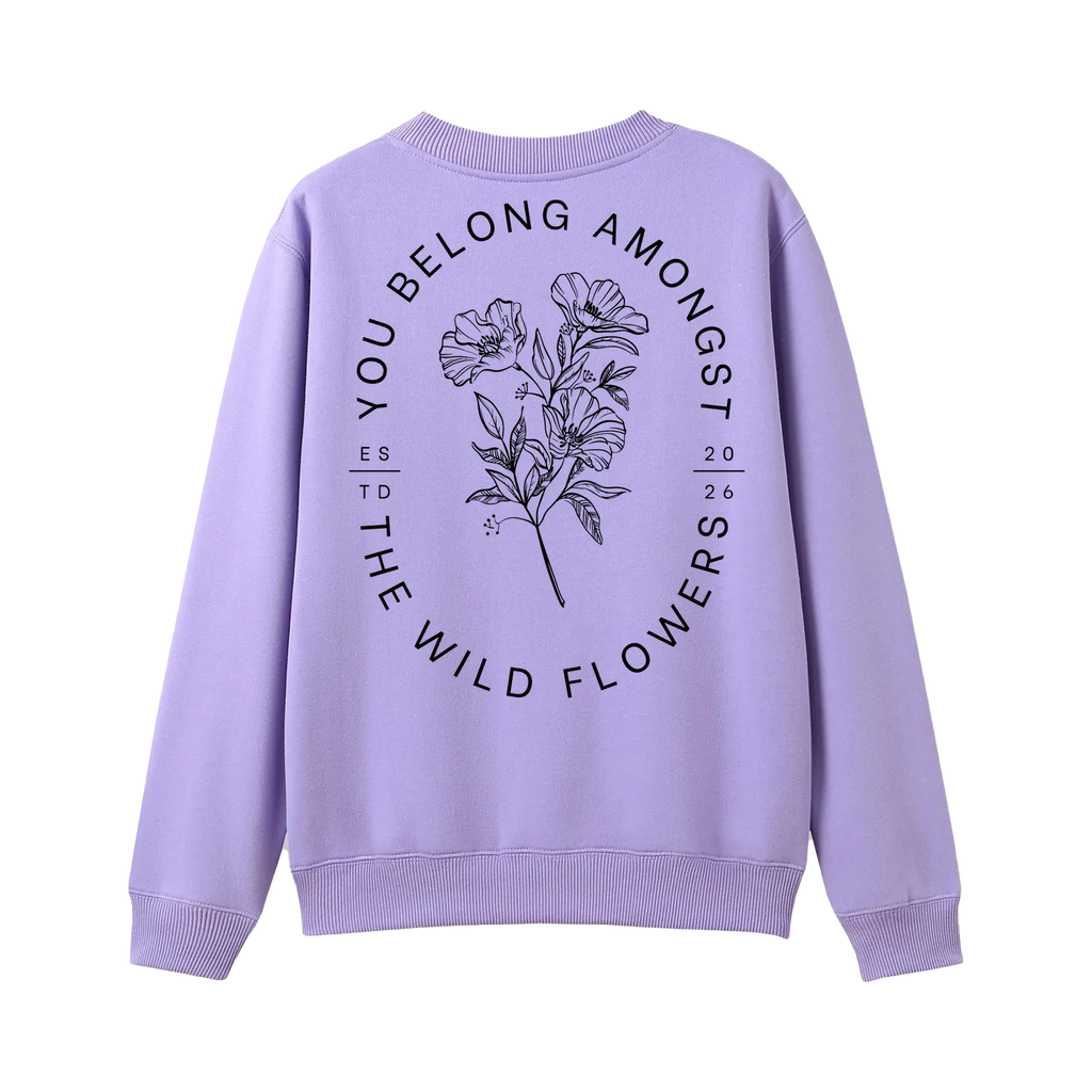 Lavender back flat lay