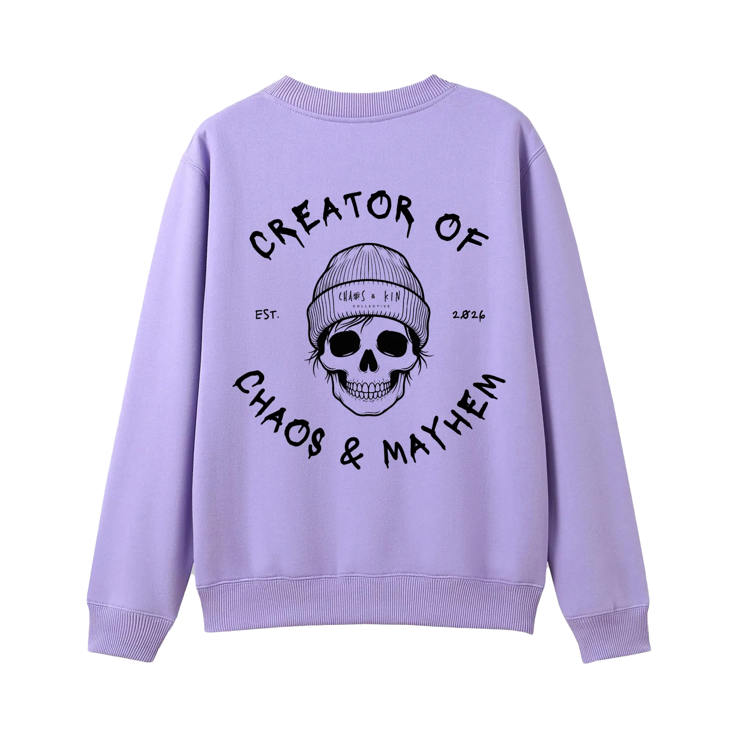 Lavender back flat lay