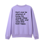 Lavender back flat lay