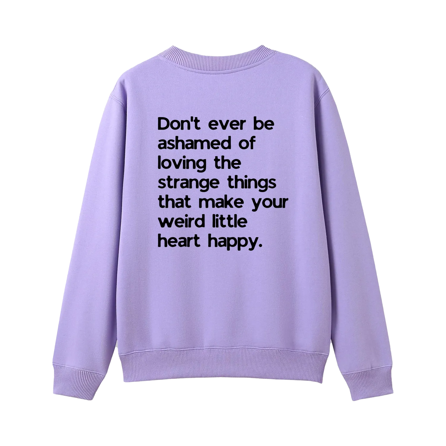 Lavender back flat lay
