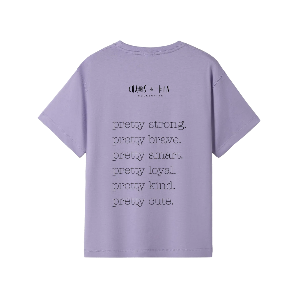 Lavender back flat lay