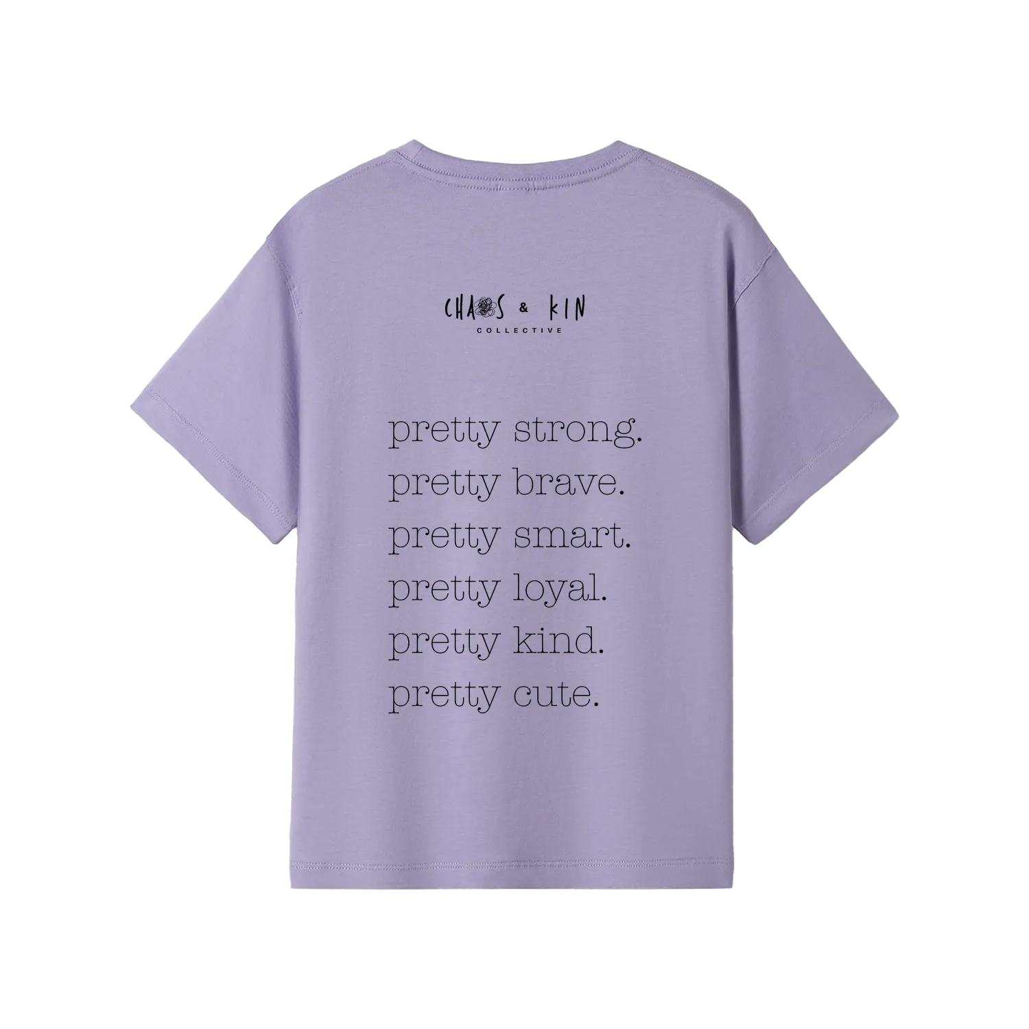 Lavender back flat lay