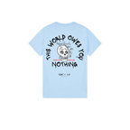 Light Blue back flat lay