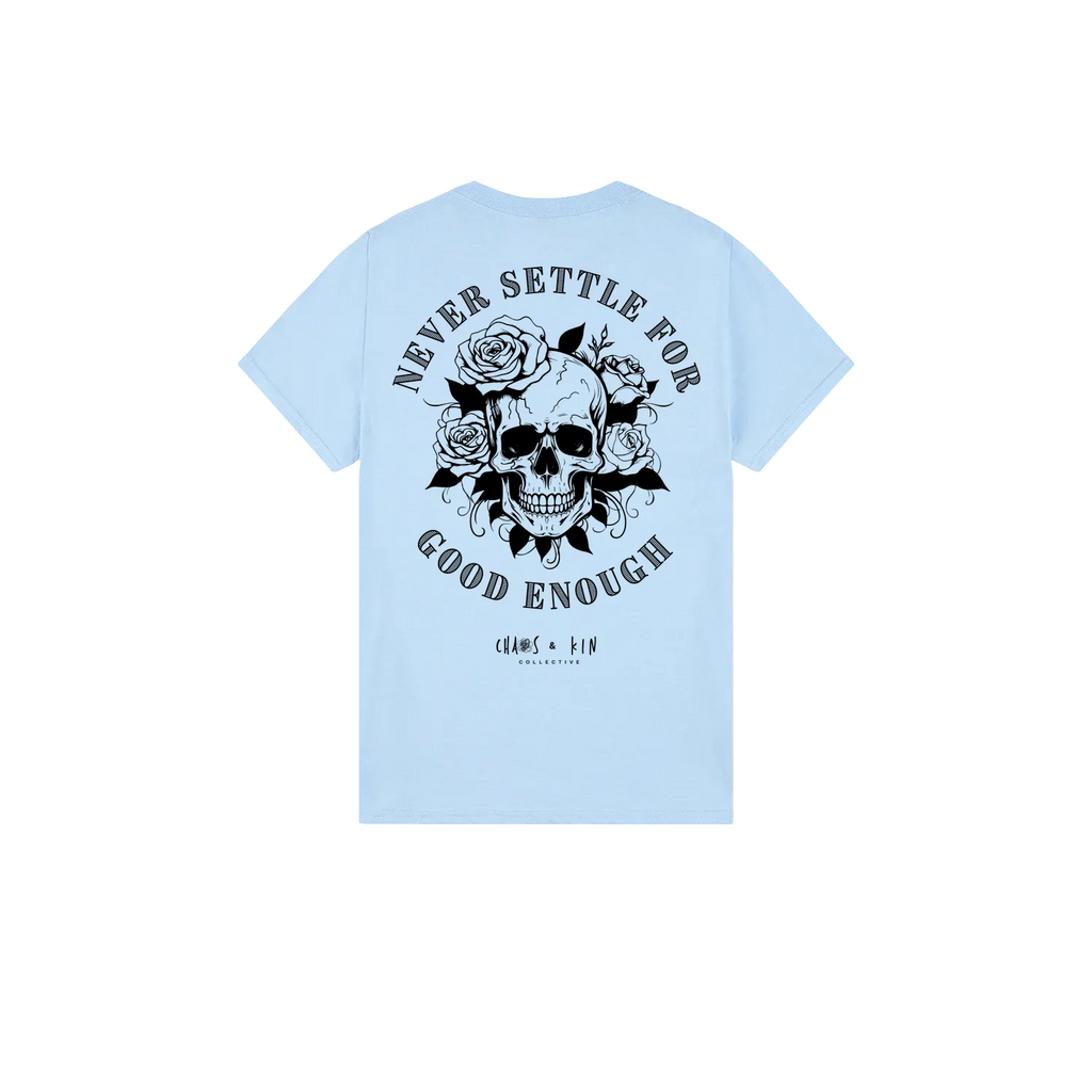 Light Blue back flat lay