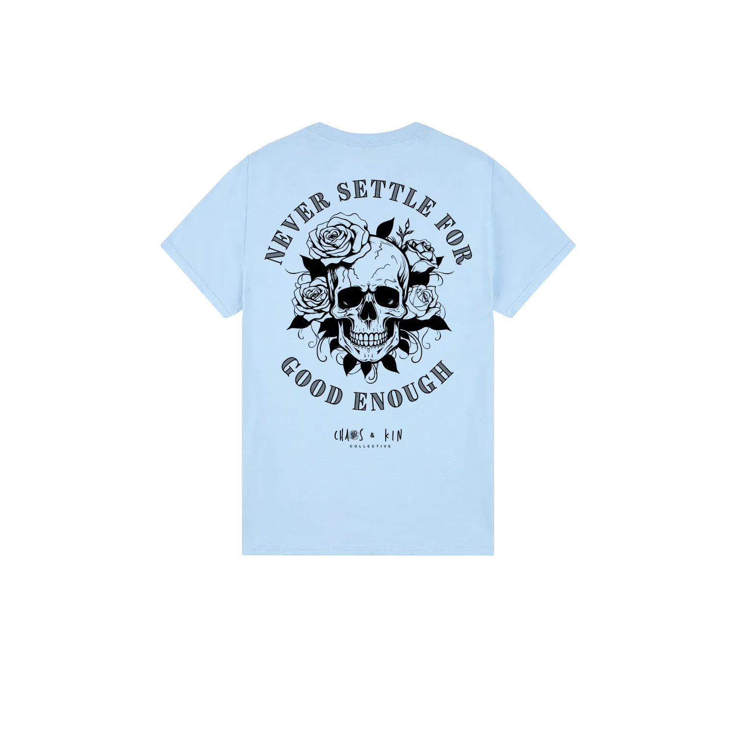 Light Blue back flat lay