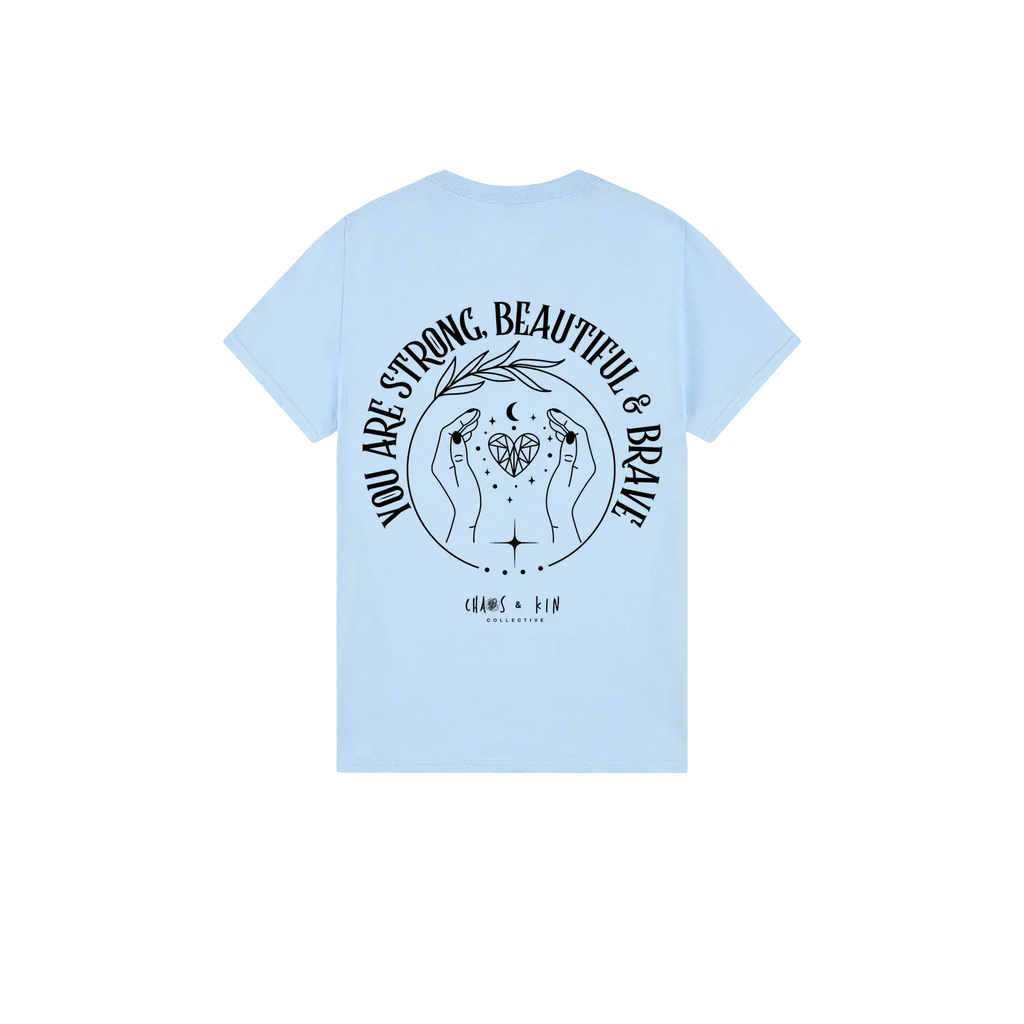 Light Blue back flat lay