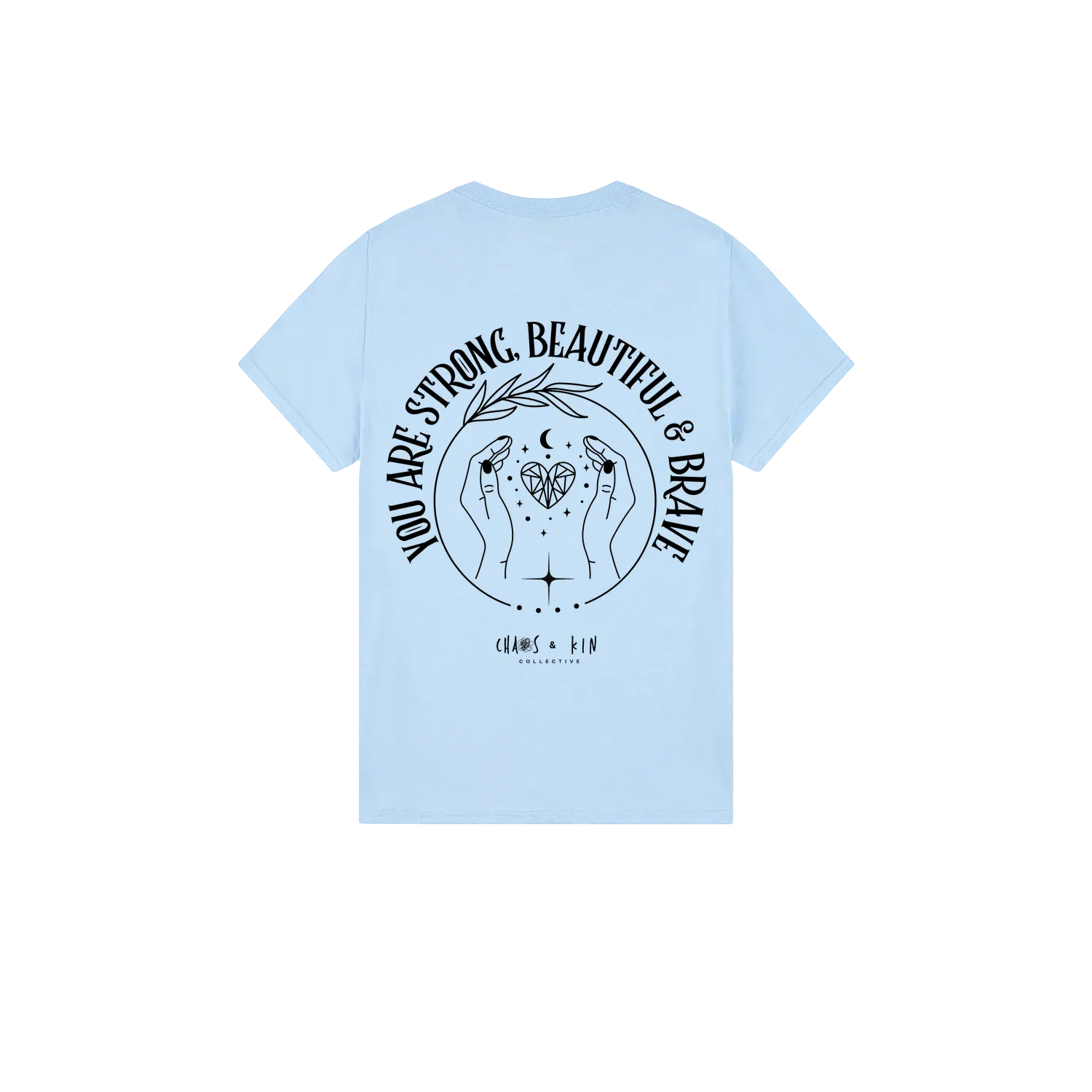 Light Blue back flat lay