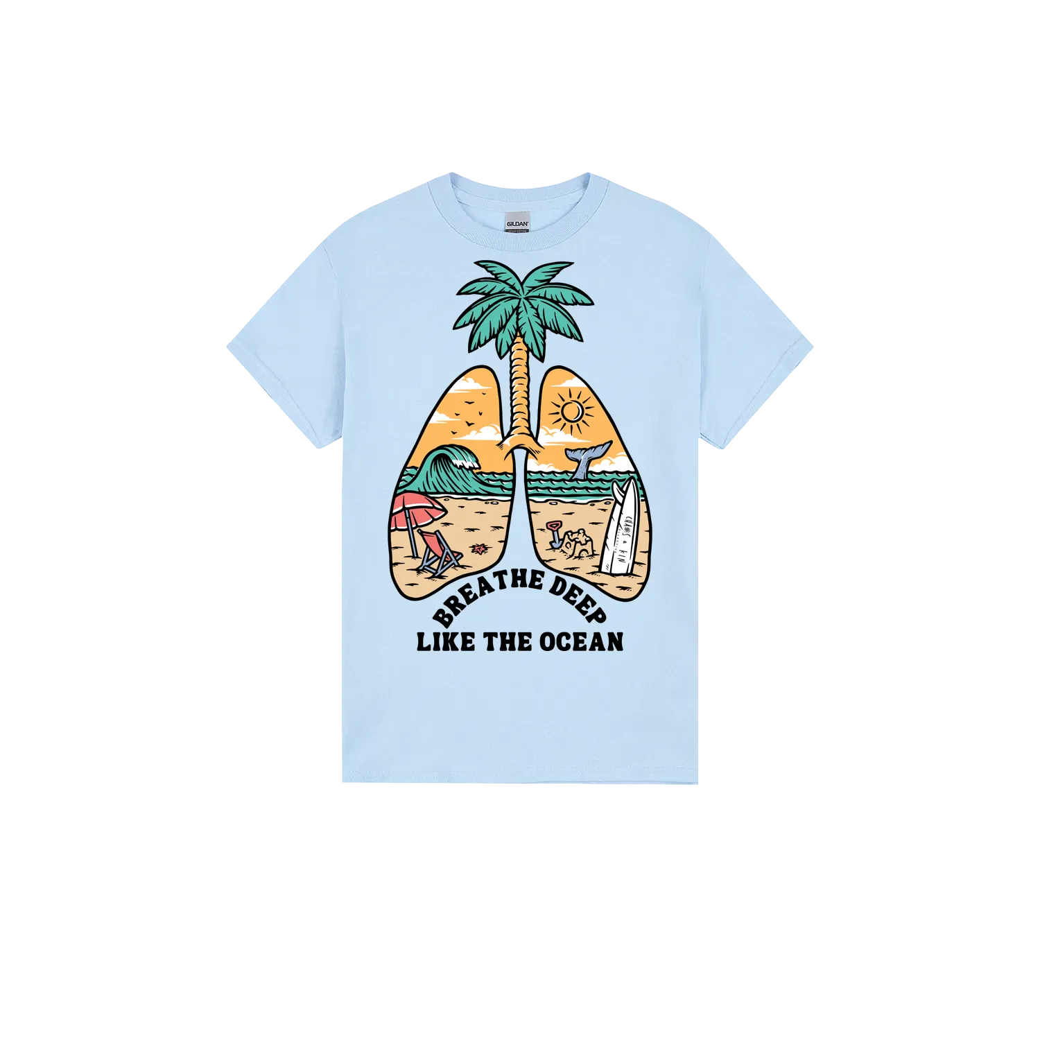 Light Blue front flat lay